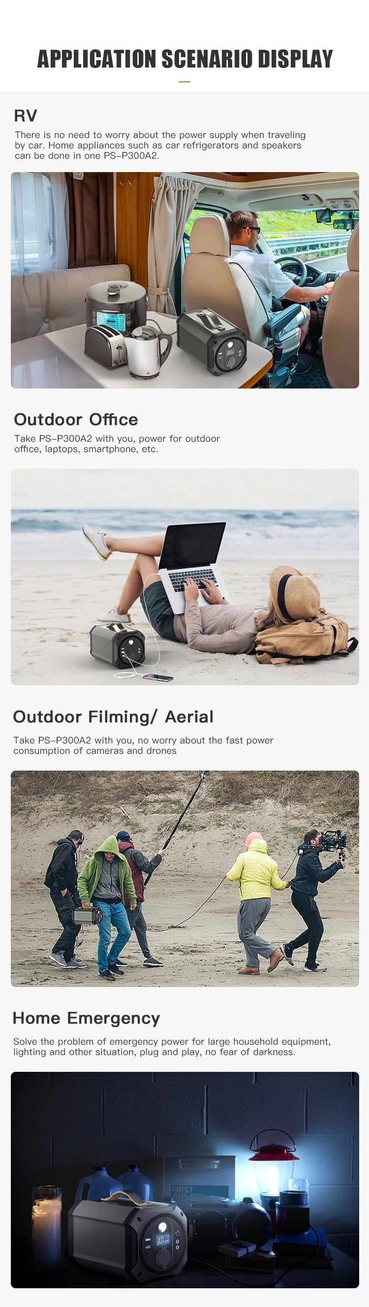 300W Portable Power Station For Outdoor Camping Power Station Solar Powered Electrical Stations Portable Laptop Power Station - ANKUX.COM