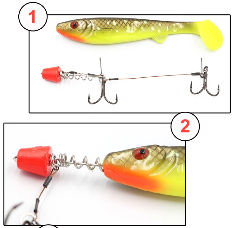 Wholesale Big Soft Plastic Lure Shad Stinger Rig Pike Lure Fishing Rig