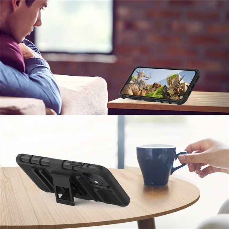 MoKo Wholesale belt clip PC hard protective cellphone case for iphone 11 6.1 inch 2019