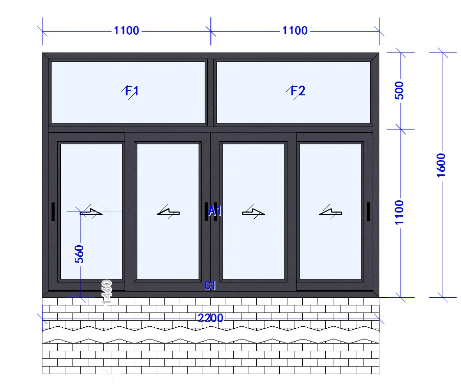fashion beautiful Home Door Supplier Aluminium alloy Frame Sliding double Glass Window price philippines