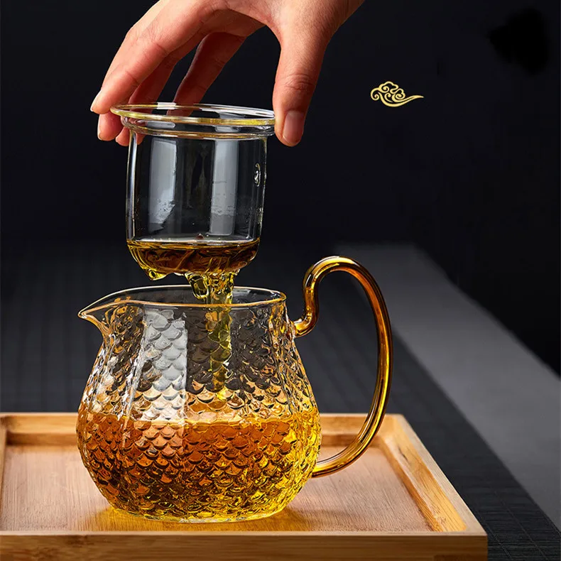 Great Glass Teapot Set 600ml Glass Teapot With Removable Infuser And 4 120ml Cups Stovetop Safe
