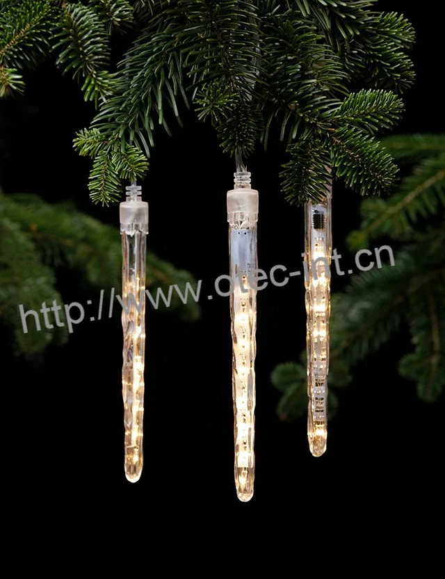 Christmas meteor shower falling rain LED icicle tube light