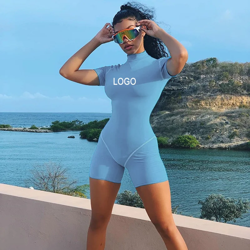 spandex one piece bodysuit shorts