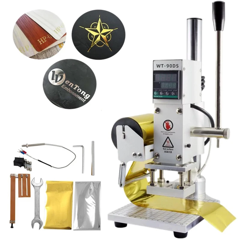 Professional Golden Leather Logo Embossed Foil Hot Stamping Machine