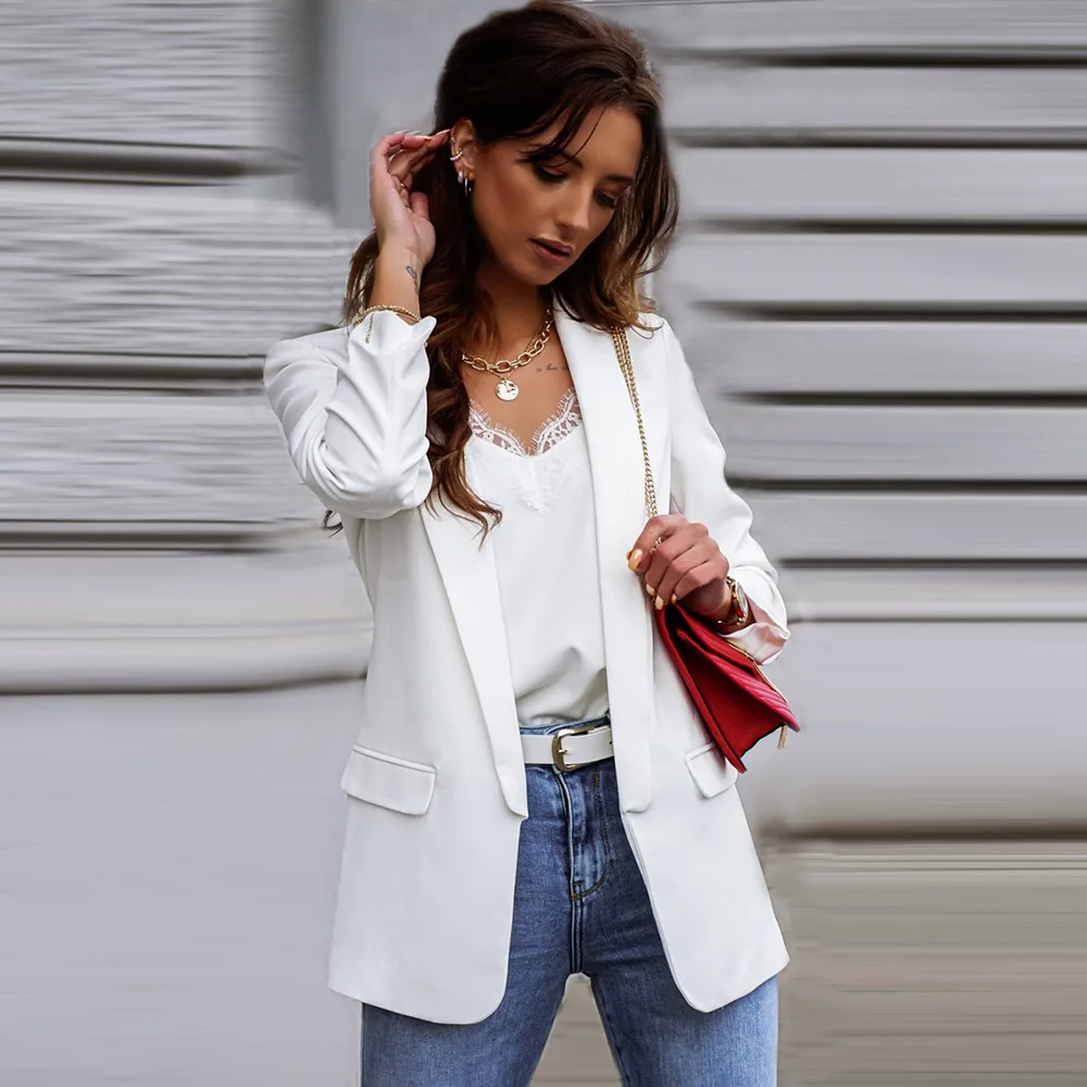 2020 New Fashion Women Europe Long Sleeve Ol Suit Cardigan Lapel Office  Solid Color Jacket Hot Sell Coat Profession Suit - Buy Women Fashion Casual  Cardigan Coat,Women Korean Suit,Women Solid Color Suit