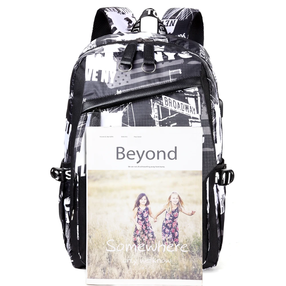 Backpack men and women Korean version school junior high  student schoolbag laptop  travel outdoor backpack