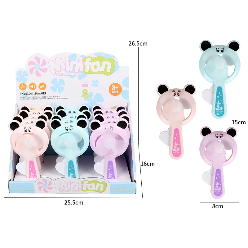 Manual Hand Press Mini Portable Fan Summer Promotion Toys For Kids