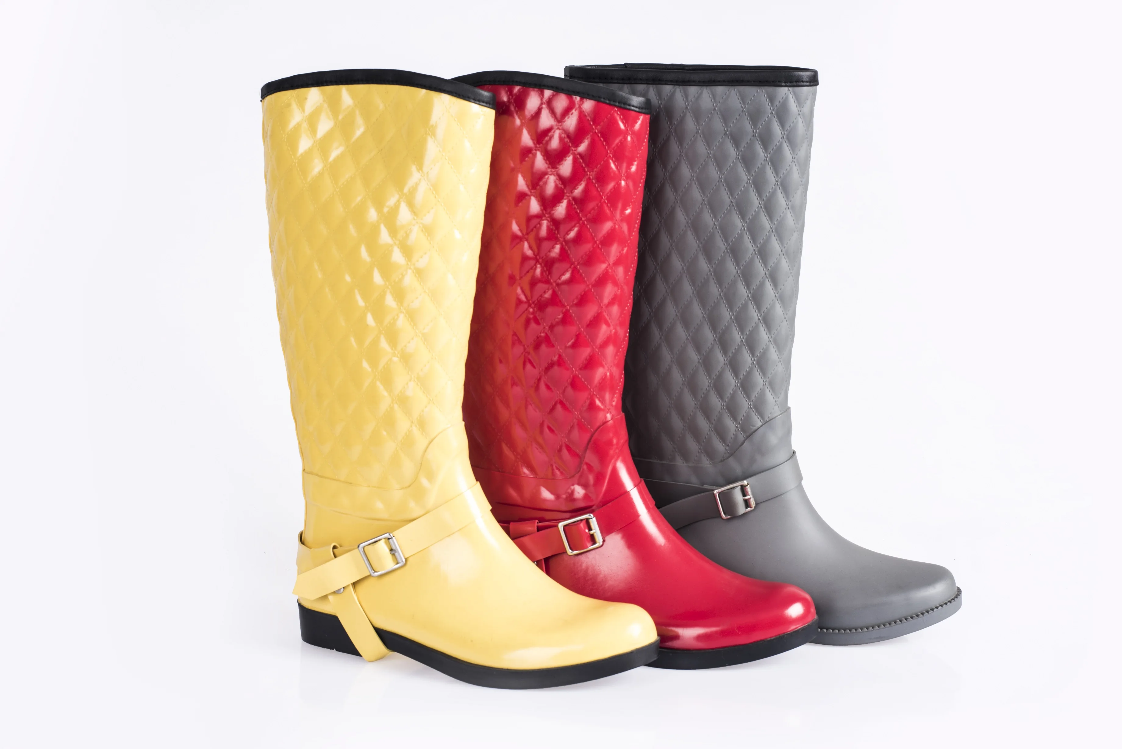 时尚压花女式防水,批发wellington gumboots,橡胶雨靴