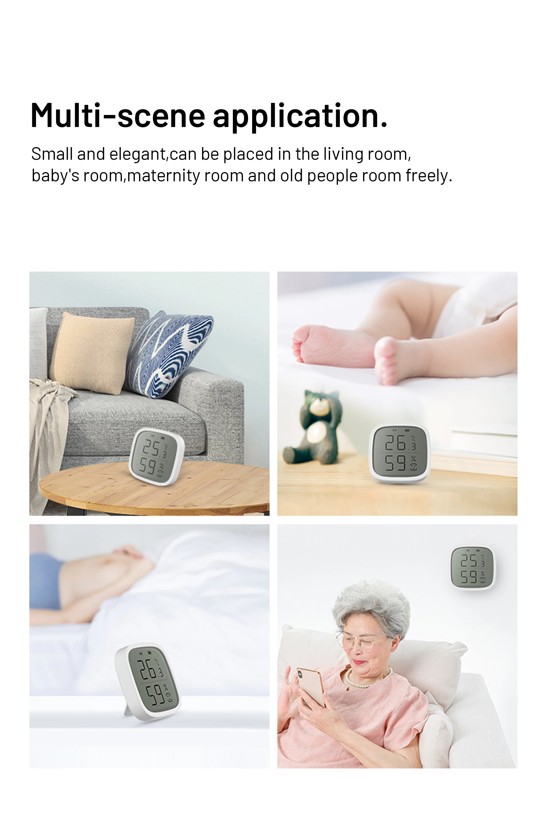 Smart temperature humidity sensor zigbee for smart home smart home solution service provided - ANKUX.COM