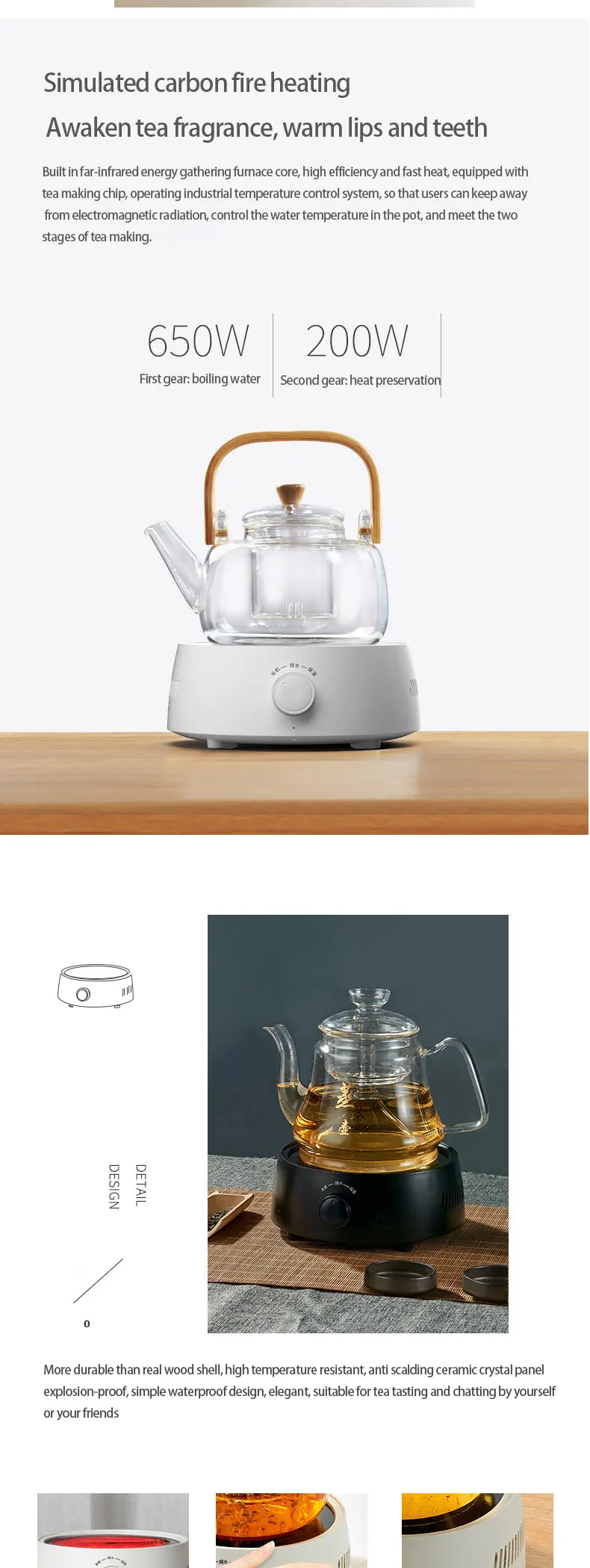 Ceramic Cooktop Household Silent Mini Teapot Non Stove Plastic Cb Ce Commercial