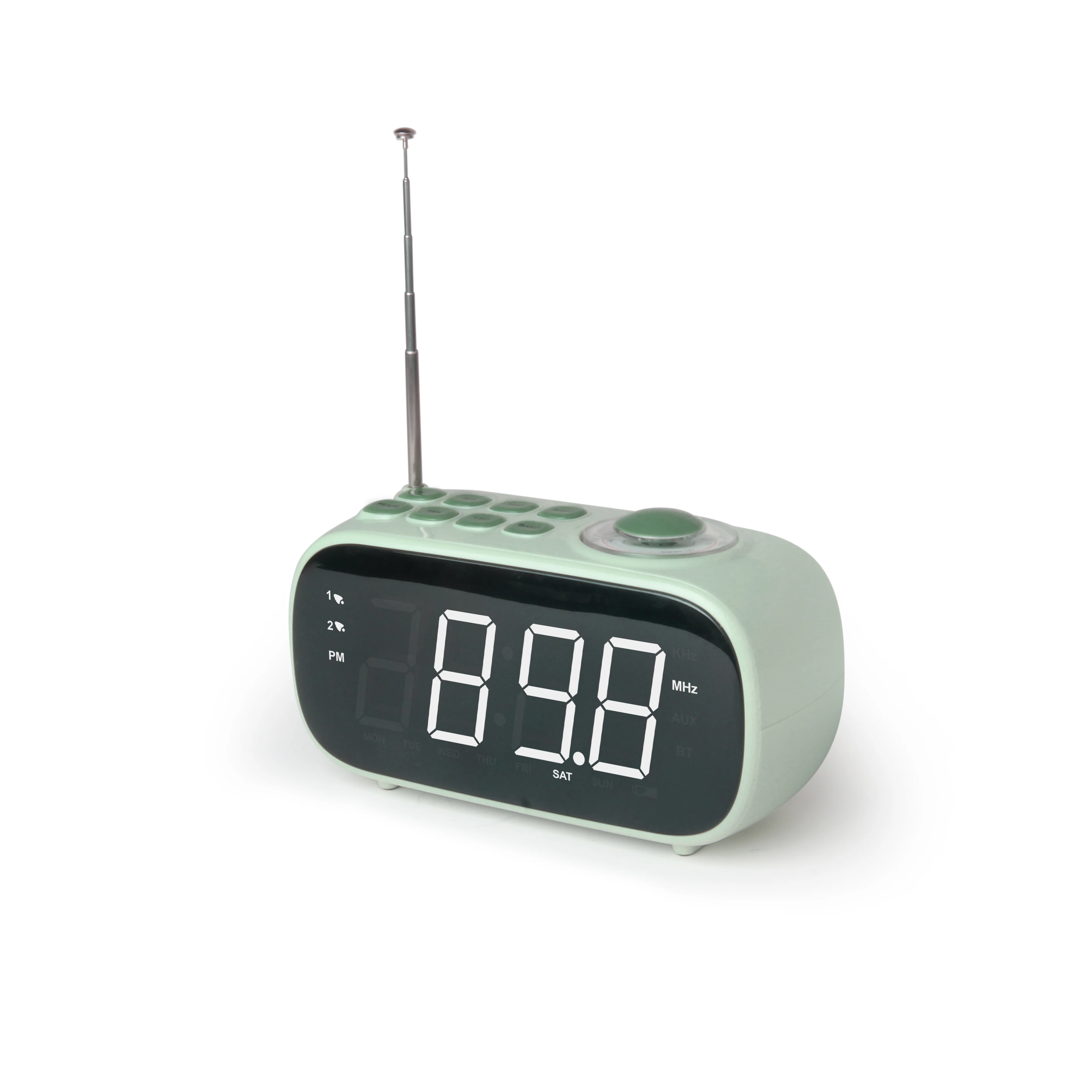 Smart Set Alarm Clock Radio With Bluetooth Speaker And Usb Charger