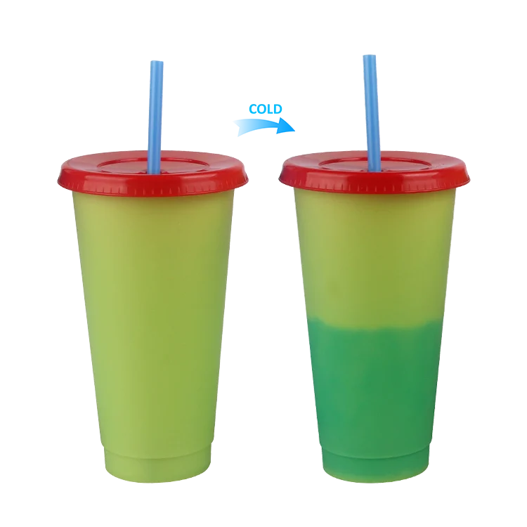 Novelty Pp 24oz Plastic Cups Drinking Cups With Color Changing Mugs