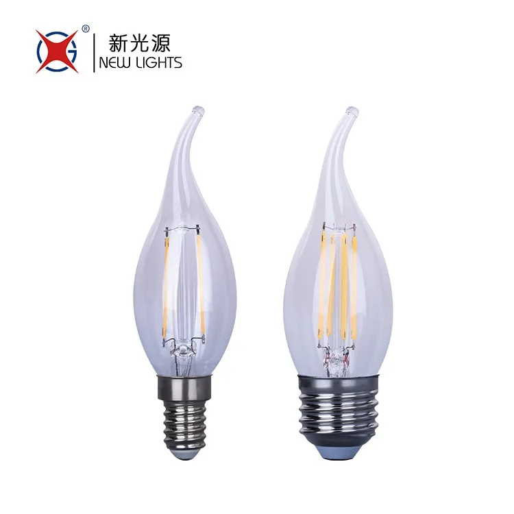Vintage retro led edison filament bulb E26 E27 C35 B10 2W 4W candle bulb SAA CE led bulb light