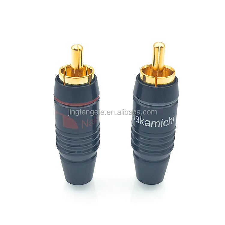 Audiocrast 8-Pack RCA Lotus Male Plugs – 24k Gold Plated, HiFi Audio Speaker Connectors