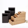 Super september new design 250gsm rectangle empty kraft paper box folding wholesale drawer package gift box