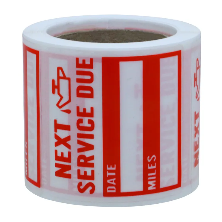 Hybsk 200pcs Clear Oil Change/service Reminder Stickers 2"x2" Premium