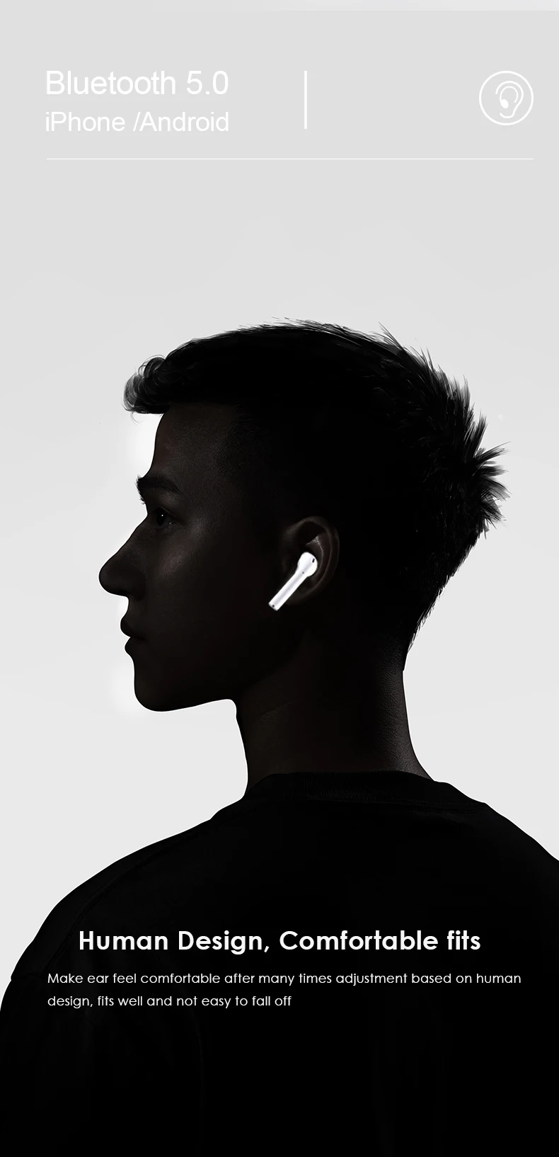 Sikenai earbuds i12 tws 5.0 wireless bluetooths earphone headphone - ANKUX.COM