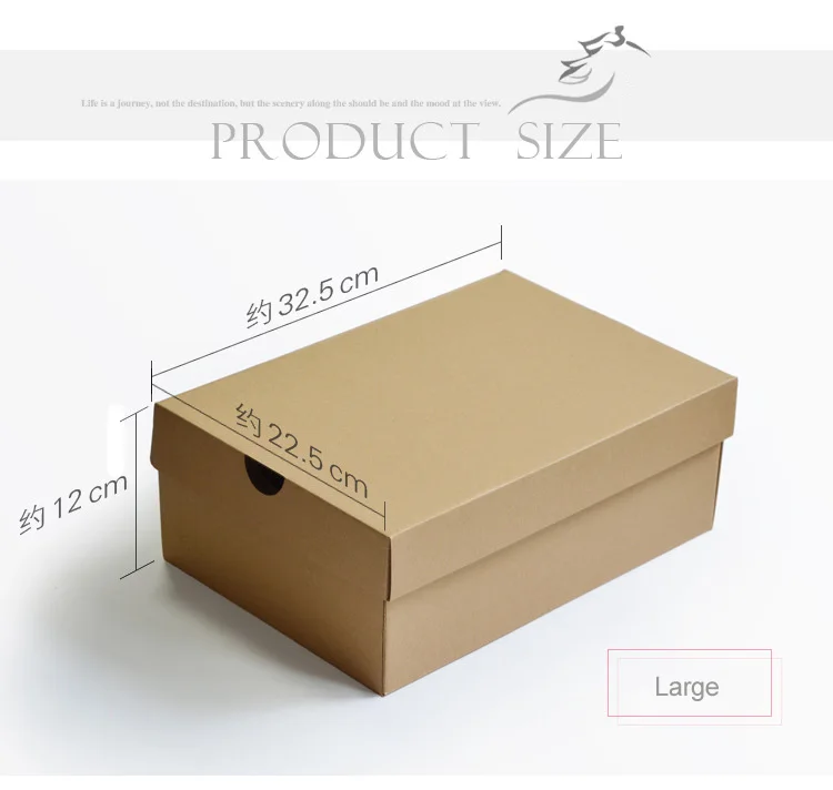 In Stock Kraft White Cardboard Shoes Packing Box Wholesale Womens Retail Empty Black Shoe Boxes