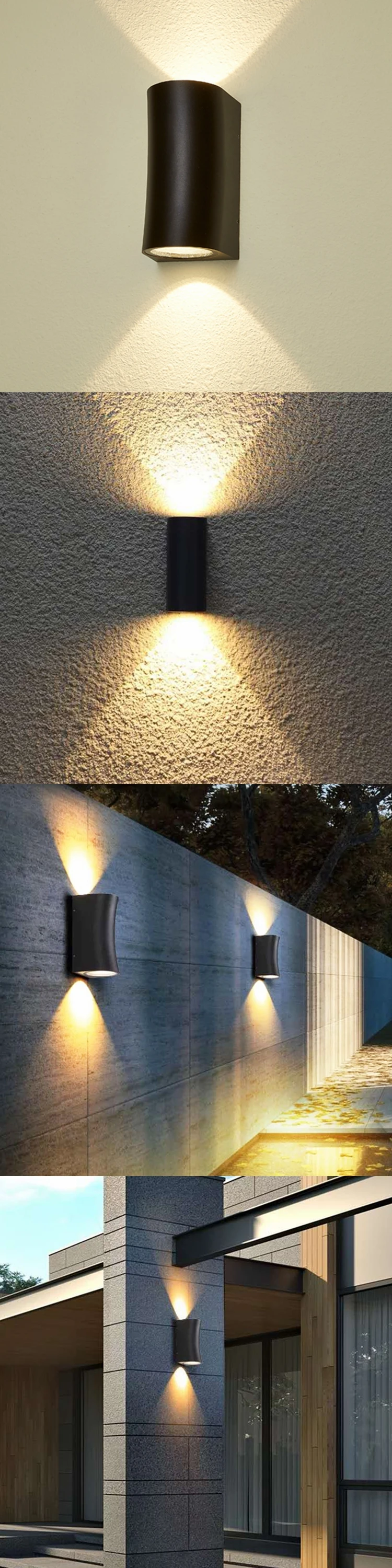 wall mount outdoor new led 2x6 w indoor up down wall light