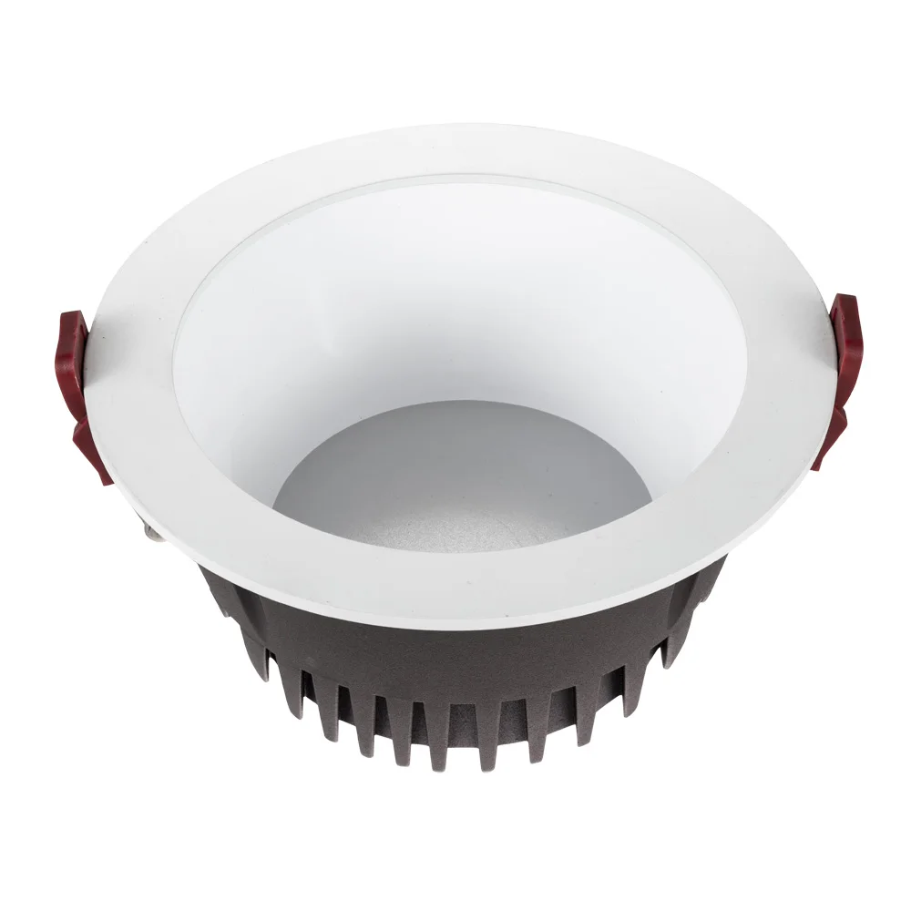 2700k 3000k indoor hotel restaurant lobby lighting deep hole  20w 30w anti-glare recessed round cob led downlight