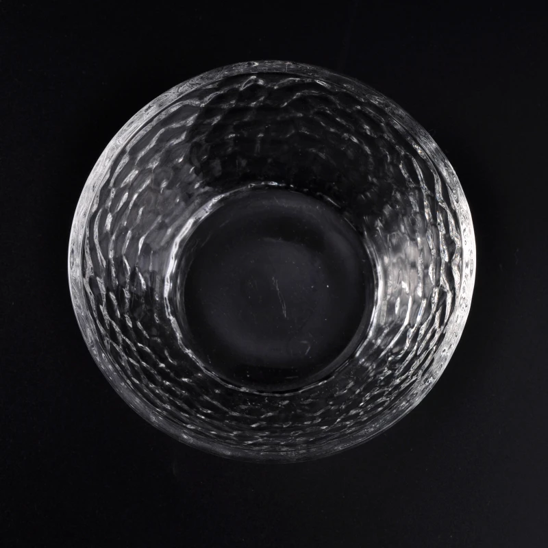 Beaten Clear Glass Candle Holder Glass Bowl Home Decor Wholesales