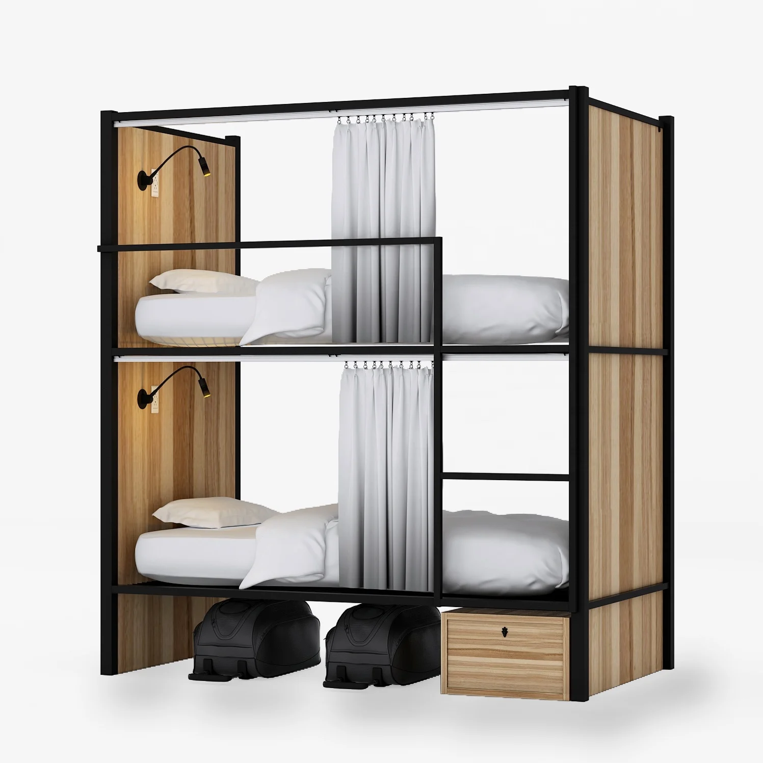 2024 Jzd Factory Modular Double Decker Metal Steel Pipe Bunk Bed