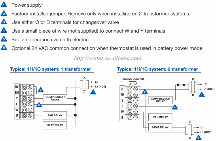 Digital Non Programmable Air Conditioner Room Thermostat For HVAC
