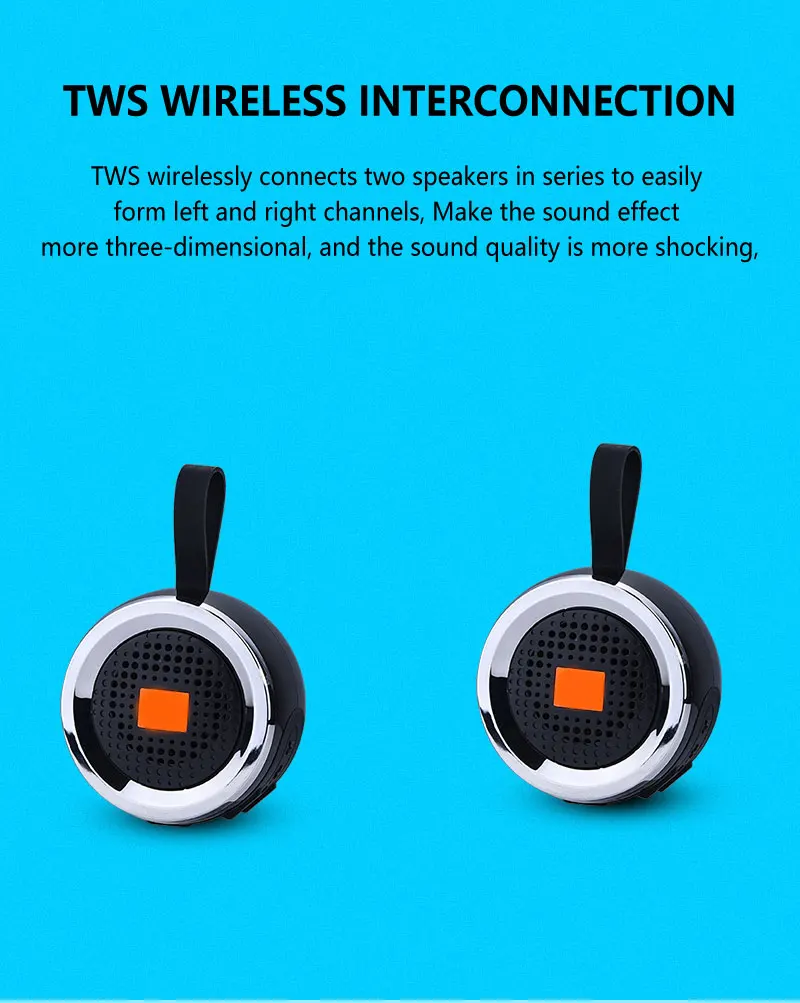 Outdoor Subwoofer Stereo Portable Wireless Bluetooth Speaker FM Radio TF USB MP3 Player - ANKUX.COM