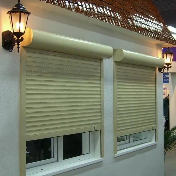 product-Zhongtai-Electric Double Layer Slat with PU Vertical Aluminum Rolling Shutter Window Manufac