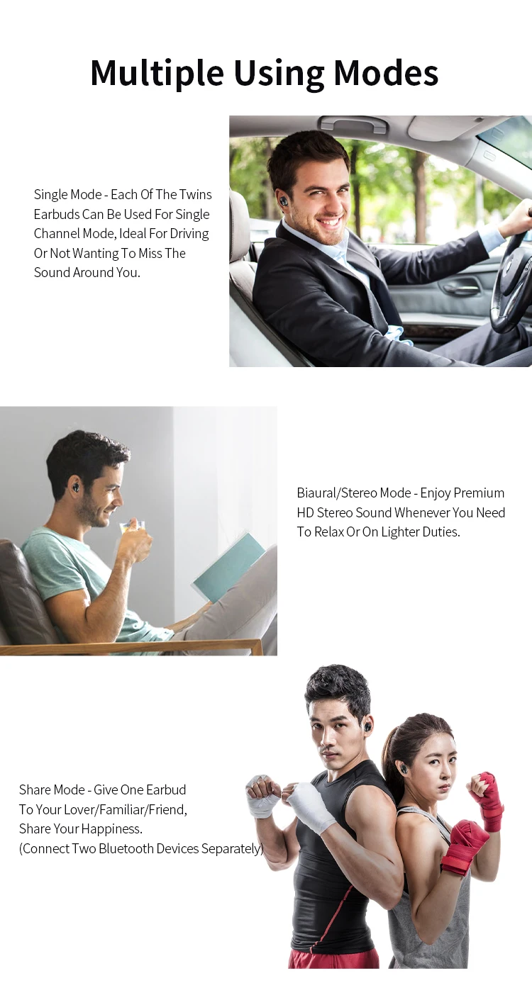 In-ear Earbuds Wireless Waterproof Tws Bluetooths Stereo Earbuds For Wholesale - ANKUX.COM