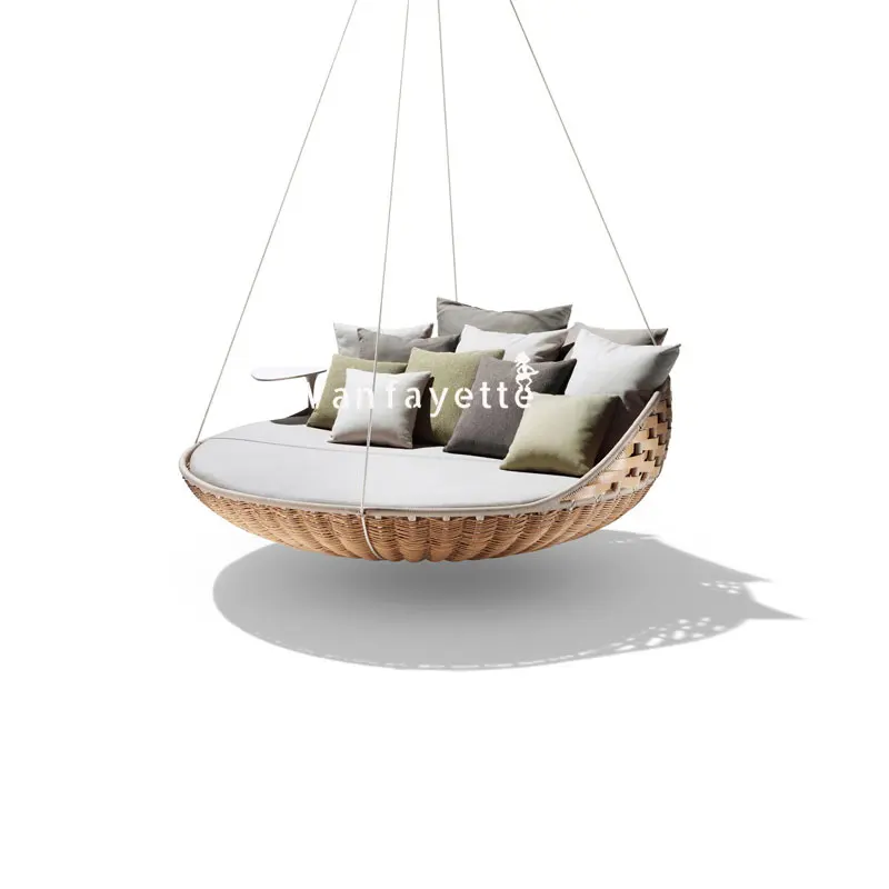 Outdoor Hanging Daybed Outdoor Swing Bed Wicker Round Hanging Bed Wicker Sofa Swing Bed Round