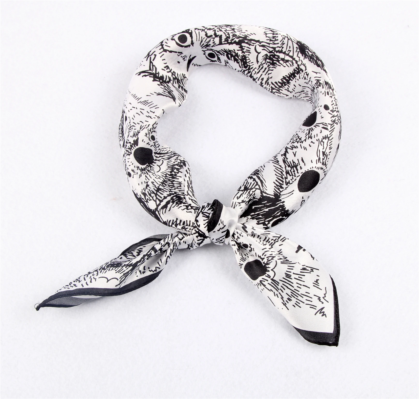 
Fashion chinese silk square satin scarf for airline stewardess 
