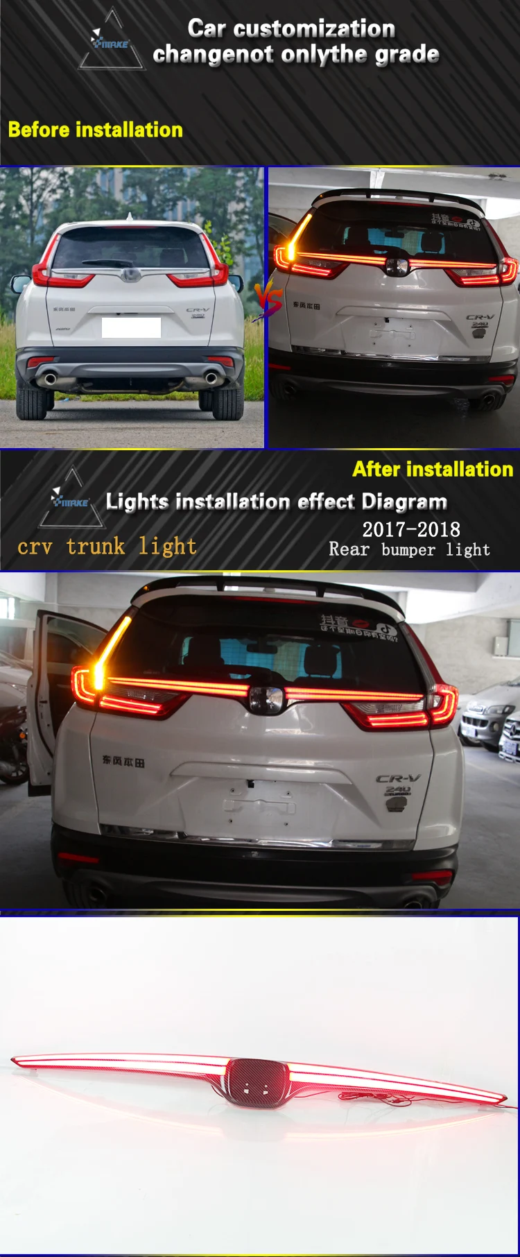 Smrke Led Rear Trunk Lights For Honda Crv Crv 2017 2018 2019 Driving