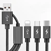 2019Laimoda Charging Fast 1.2M Long Bride cable Micro Portable Android Data Line Type-C 3 In 1 Usb Charger