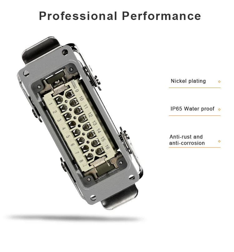 HE Series WHE16D Hoods and Inserts heavy Duty Industrial Connector