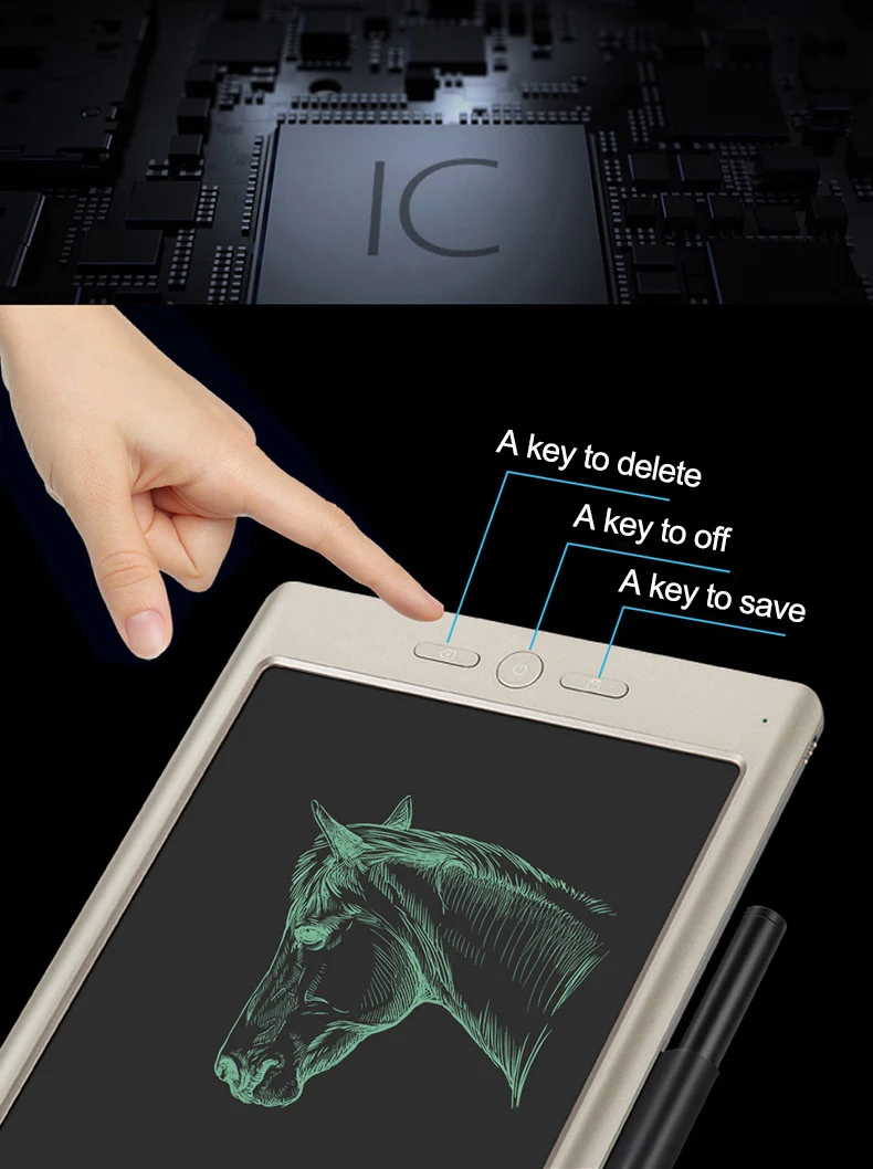 XUEZHIYOU paperless digital notepad 10inch electronic LCD drawing board for office or home practice