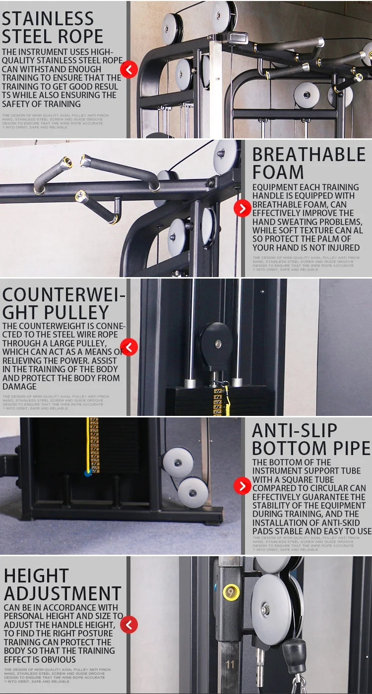 Professional Multifunction Gym Equipment Cable Machine Gym Cable