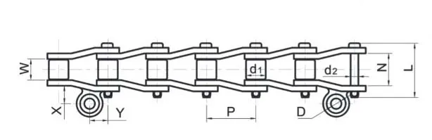 P80 Paver machine chain