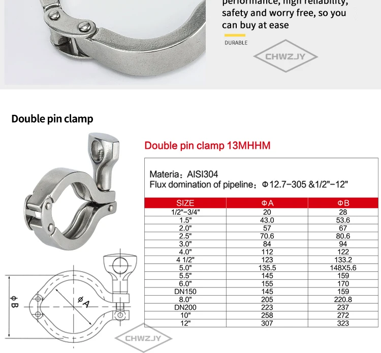 aluminum square tube clamp for pipe