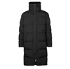 Men's Thick Black Quilted Long Hooded Down Jacket