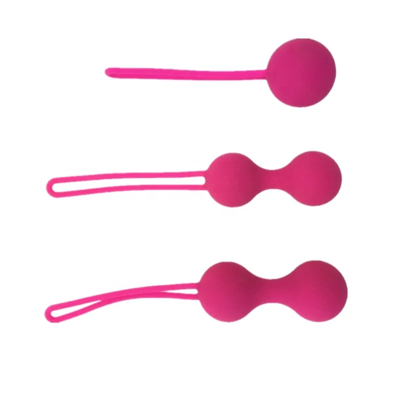 silicone medical grade Dual kegel balls sex toys for women tightening
