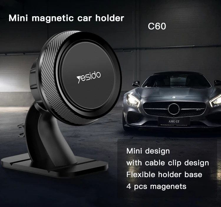 Yesido Wholesale Mini Mobile Phone 4Pcs Magnets Mount Bracket Universal Magnetic Car Phone Holder