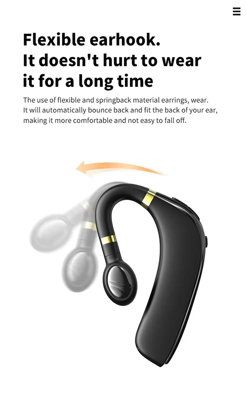 A10 Earphones headphones Handsfree wireless headset Business headset Drive Call Sports earphones for iphone Samsung
