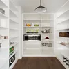 U Shaped Walk in Pantry Storage Systems with Microwave