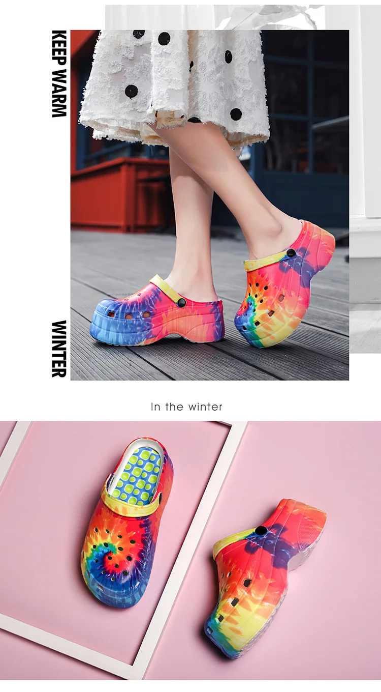 snakeskin platform crocs