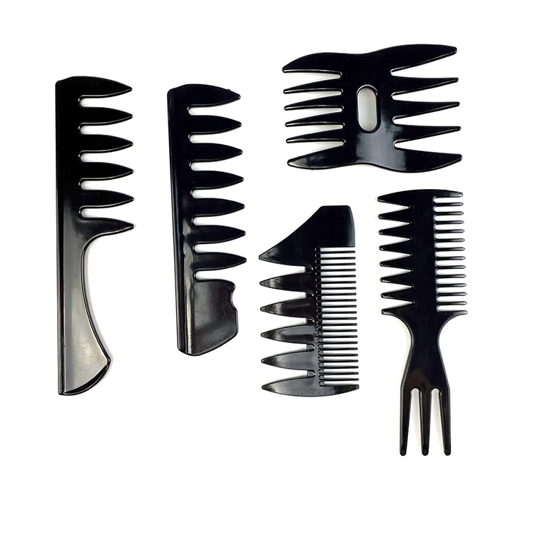 Men's Retro Styling Comb 5pcs Set Multi-functional Oil Head Comb - Buy ...