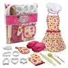 Toddler Cooking and Baking Set 15 PCS Kids Chef Role Play Costume Set for Toddler Dress Up Chef Costume Career Role Play
