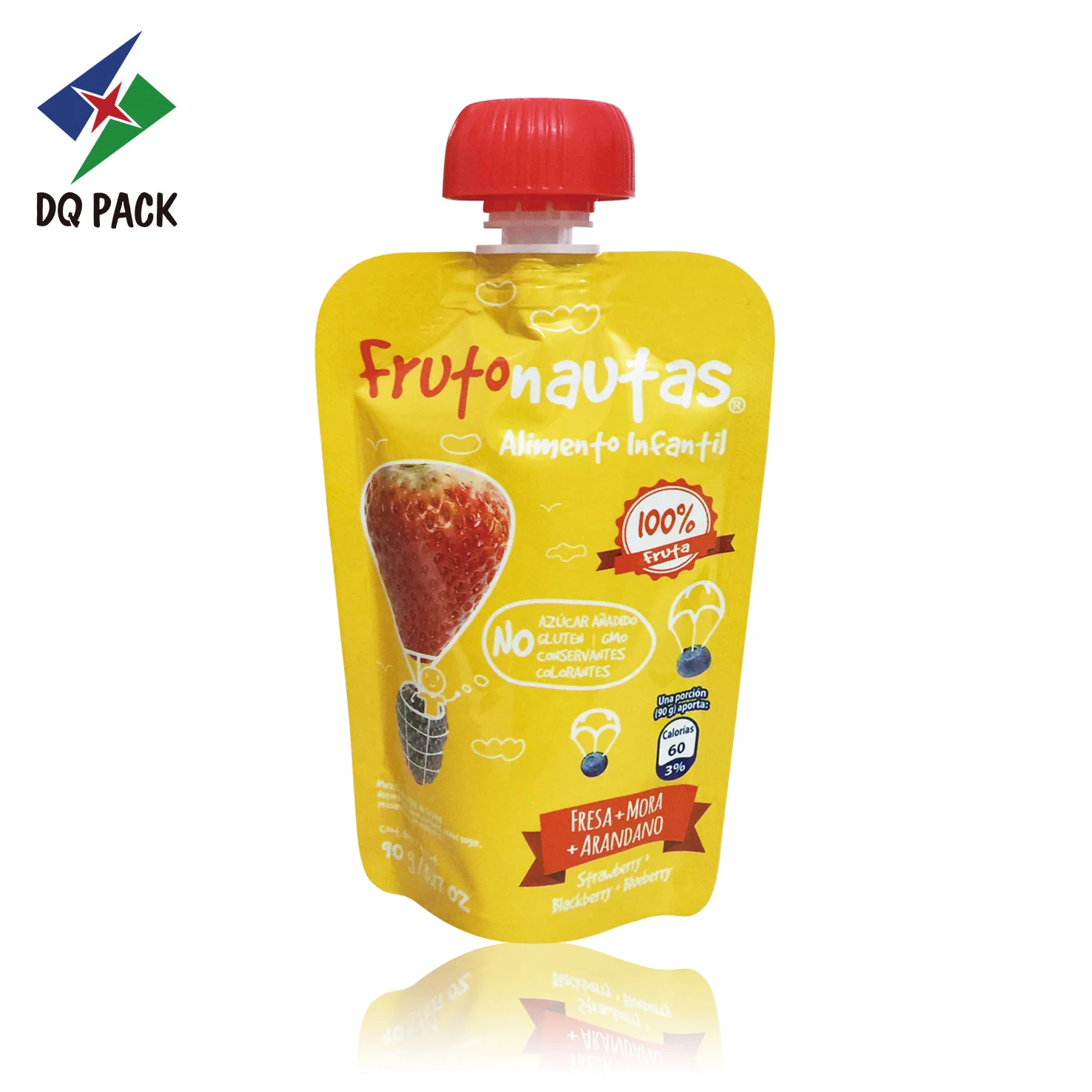 Juice Packaging Pouch With Spout with specially shape