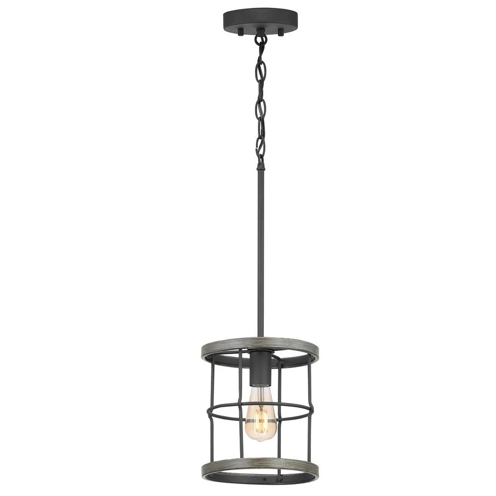 Rustic Industrial Single Light Medieval Mesh Caged Lantern Mini Pendant Brighten Farmhouse Ceiling Light for Kitchen Dining Room