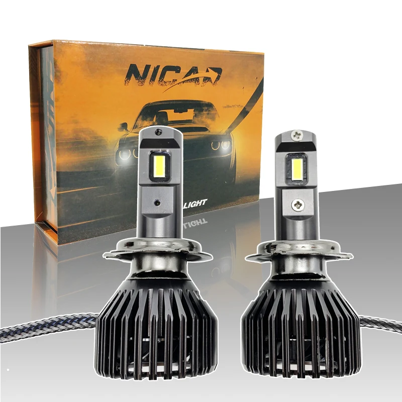 High Power Real 100W H7 LED Headlight Single Beam 360 LED Headlight DC12V 9000LM H7 Headlight Bulb 3000H Lifespan H1 H3 H11